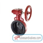 8" or 200mm ZOLOTO 1078H BUTTERFLY VALVE WAFER TYPE PN2.5 SG IRON DISC  gear operated 