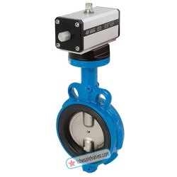 6 or 150MM ZOLOTO 1078K BUTTERFLY VALVE WAFER TYPE PN1.6 ELECTRICAL ACTUATOR-84893