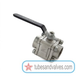 1/2 or 15mm ZOLOTO 1080A STAINLESS STEEL CF8/ SS316 THREE PCS DESIGN BALL VALVE CLASS 150 SCREWED-84720