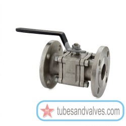 1/2 or 15mm ZOLOTO 1081A STAINLESS STEEL CF8/ SS304 THREE PCS DESIGN BALL VALVE CLASS 150 FLANGED-84741