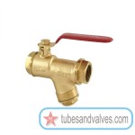 1/2" or 15mm ZOLOTO 1085 BRONZE BALL VALVE WITH INTEGERAL STARINER SCREWED