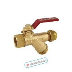1 or 25MM ZOLOTO 1085A BRONZE BALL VALVE WITH INTEGRAL STRAINER AND FLARE NUT MIXED ENDS  SCREWED SCREWED-84969