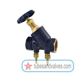 1-1/4 or 32mm  ZOLOTO 1087 BRONZE DOUBLE REGULATING BALANCING VALVE WITH NOZZEL SCREWED-84907